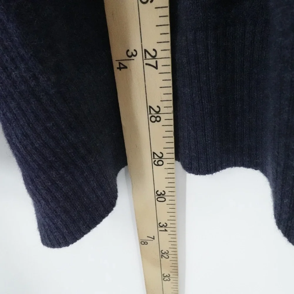 Woolrich Sweater Mens XL Navy Full Zip Cotton Blend Ribbed Outdoor Warm Heritage